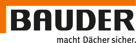 Bauder Logo – Hersteller von Dachsystemen für Flachdach, Gründach und Abdichtung, Partner im Bereich sichere Dachlösungen.